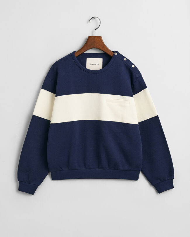 Crewneck sweatshirt med farveblokke