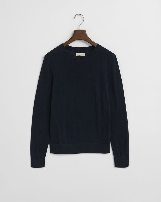 Crewneck sweater af ekstra fin merinould