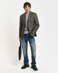 Crewneck sweater med uldnister