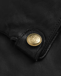 Læderhandsker med knapper