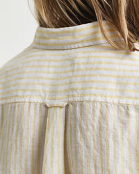 Regular fit stribet skjorte af hør