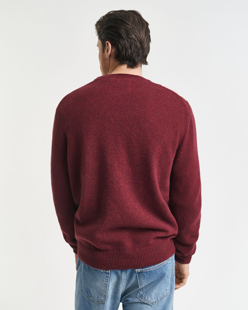 Argyle sweater med crewneck