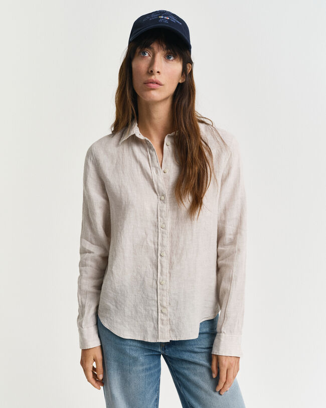 Regular fit skjorte af hør