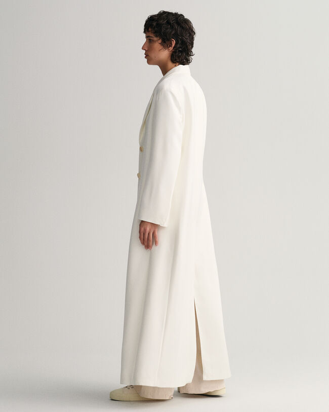 Fluid frakke i fuld længde