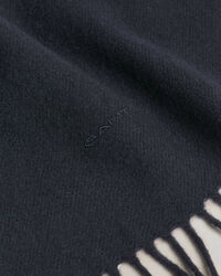 Ensfarvet uldhalstørklæde