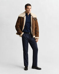 Sweater med halv lynlås i ekstra fin merinould