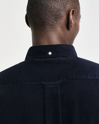 Regular fit skjorte af jernbanefløjl