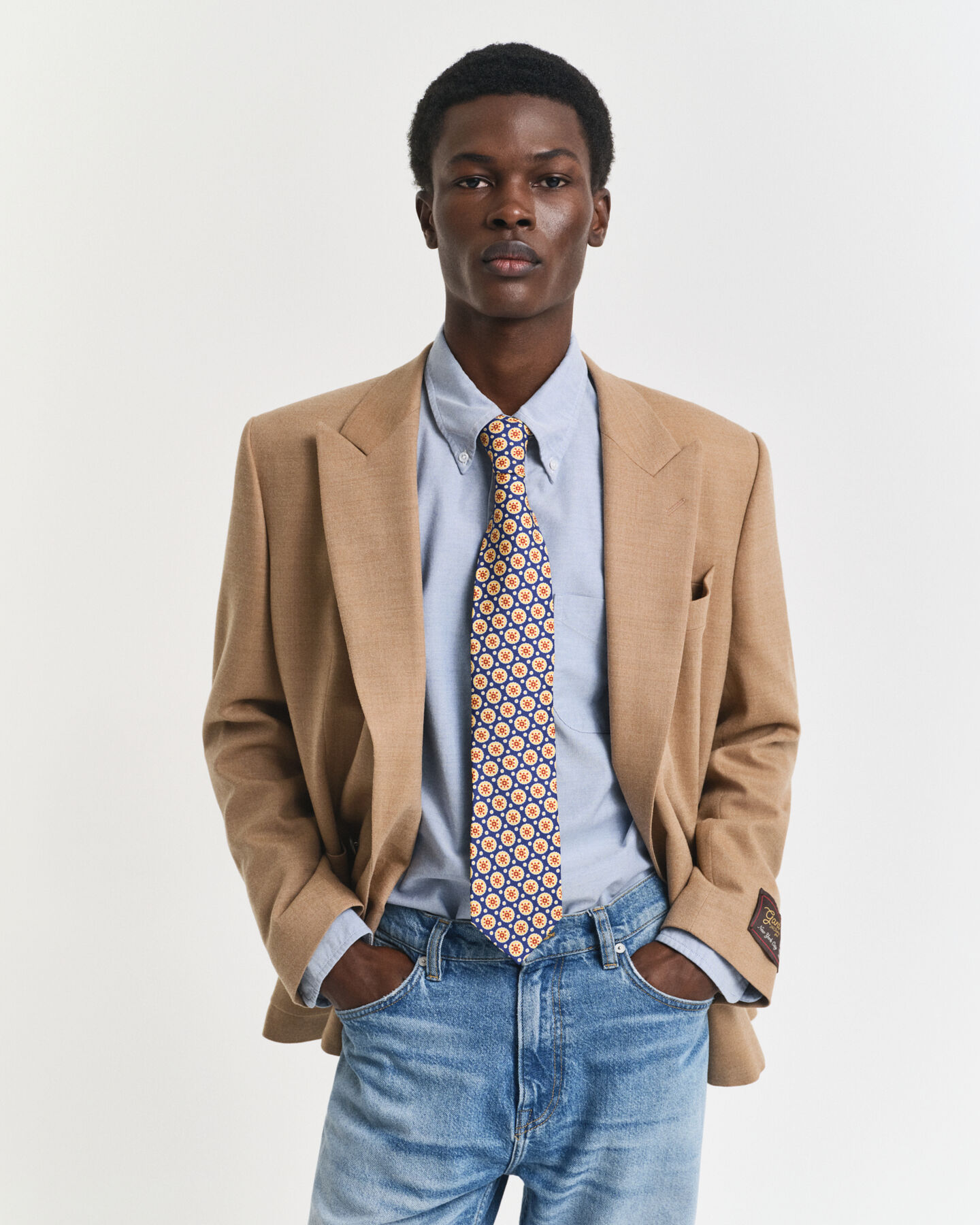 Silkeslips med foulard