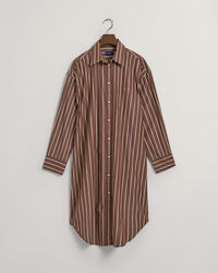 Oversized stribet skjortekjole