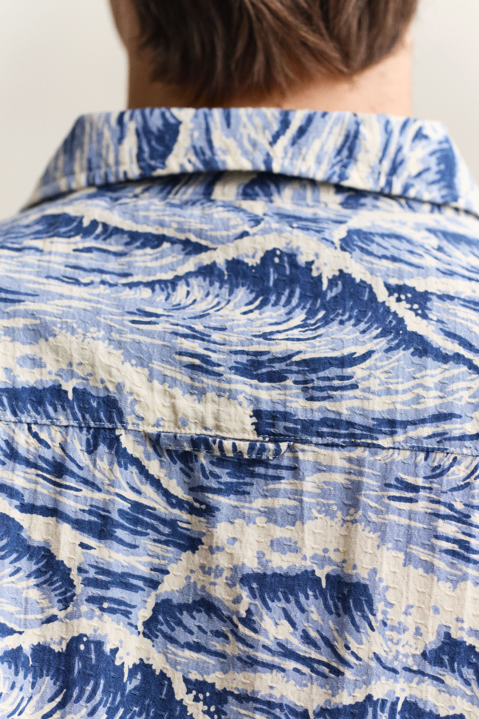 Kortærmet skjorte med tryk