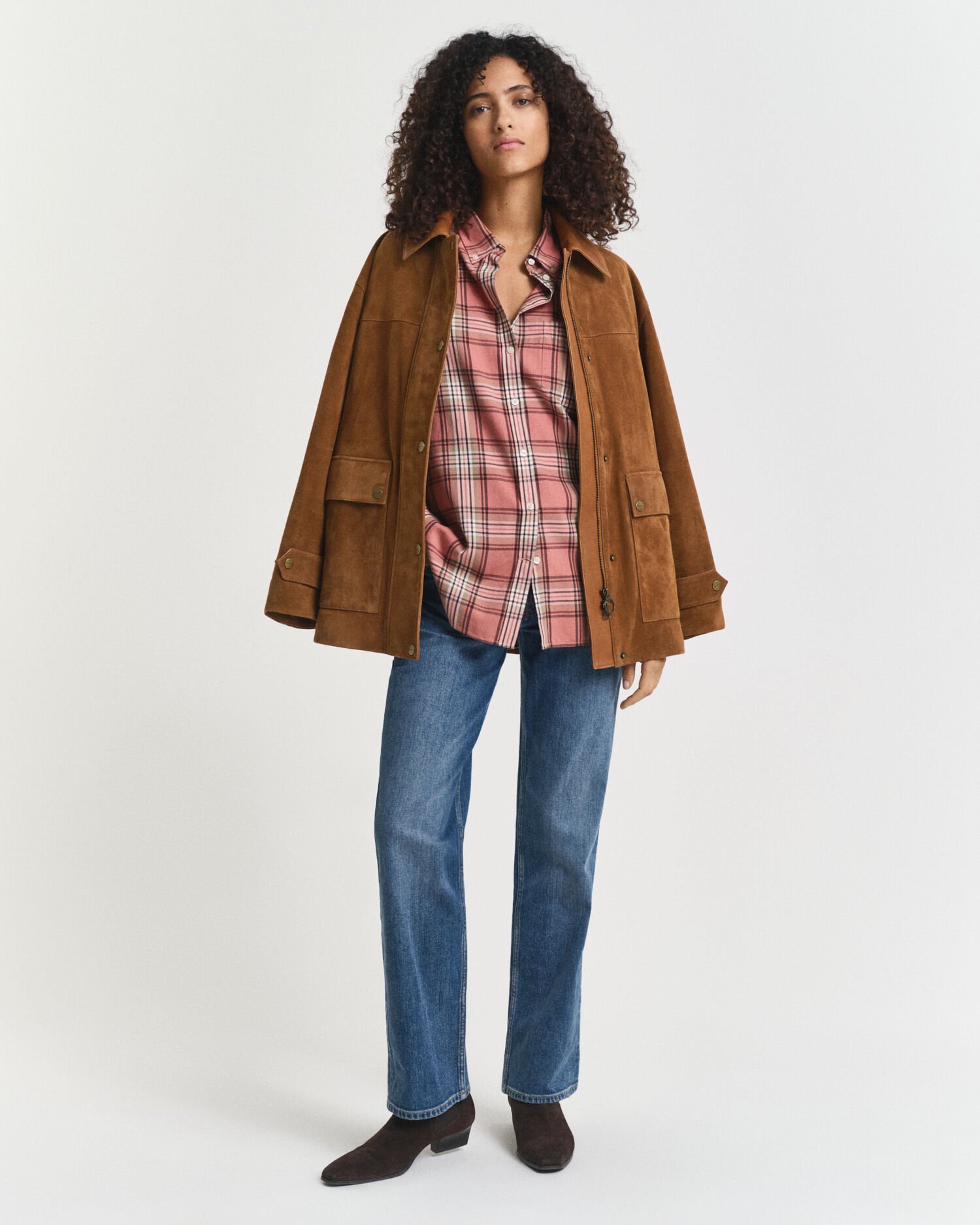 Relaxed fit ternet flannelskjorte