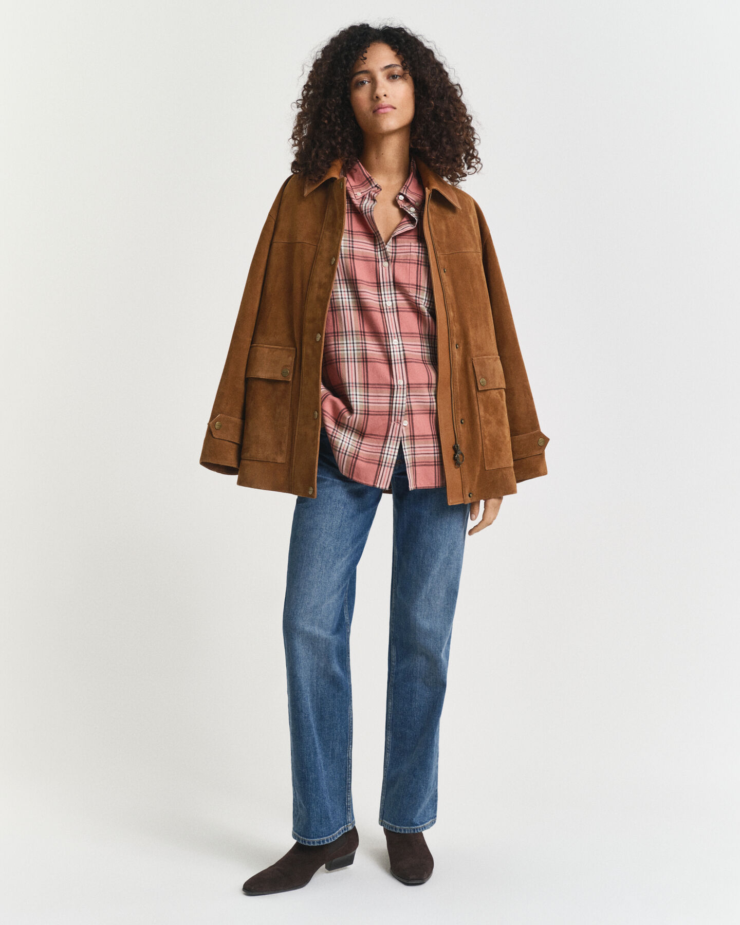 Relaxed fit ternet flannelskjorte