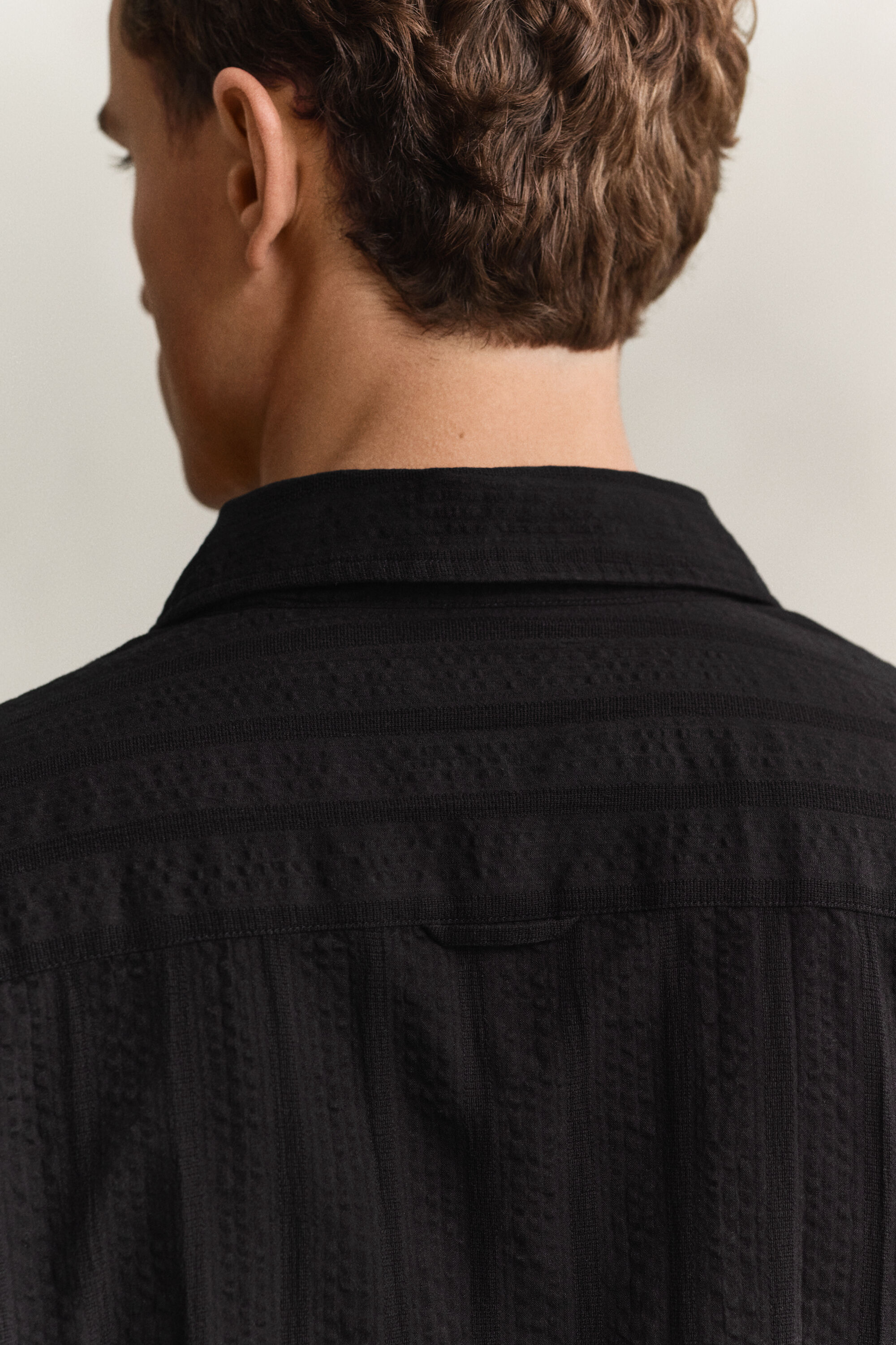 Relaxed fit dobby-stribet skjorte