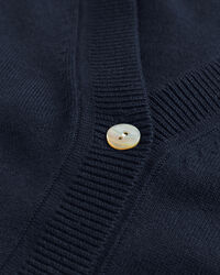 Cardigan i let bomuld med V-hals