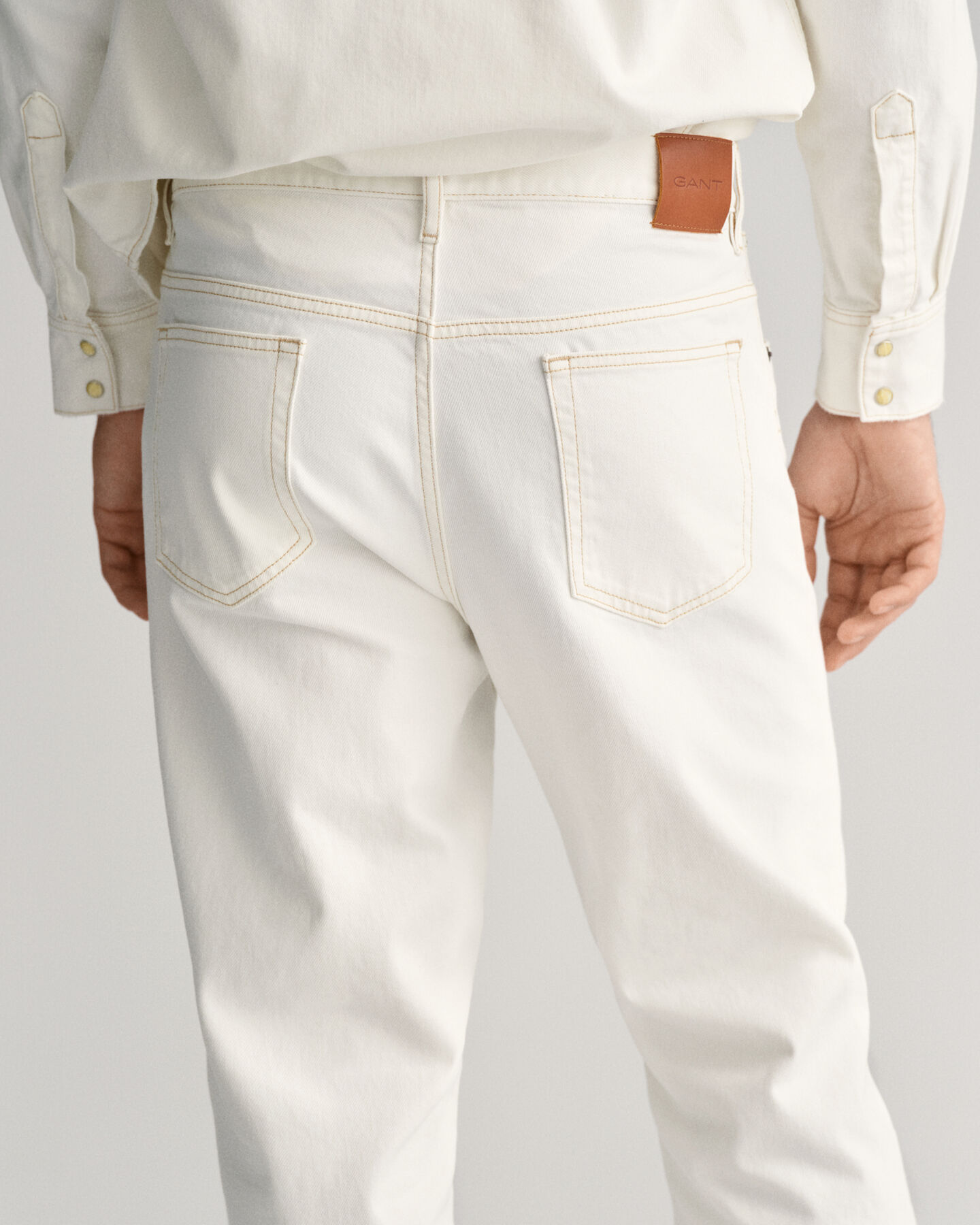 Loose fit hvide jeans