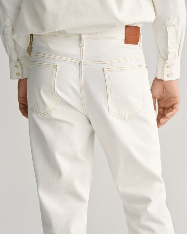 Loose fit hvide jeans