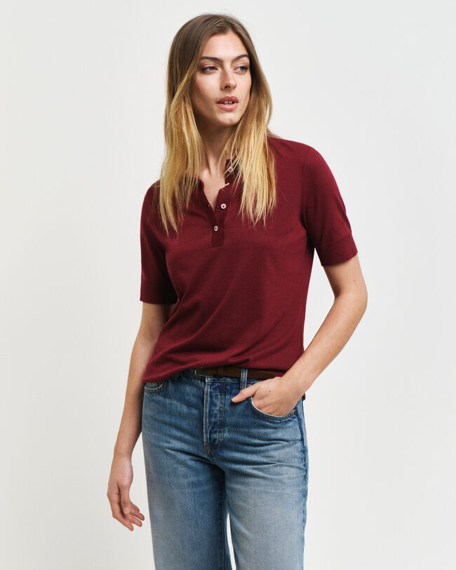 Sømløs poloskjorte