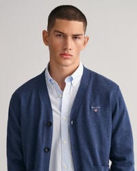 Classic cardigan i bomuld med V-hals