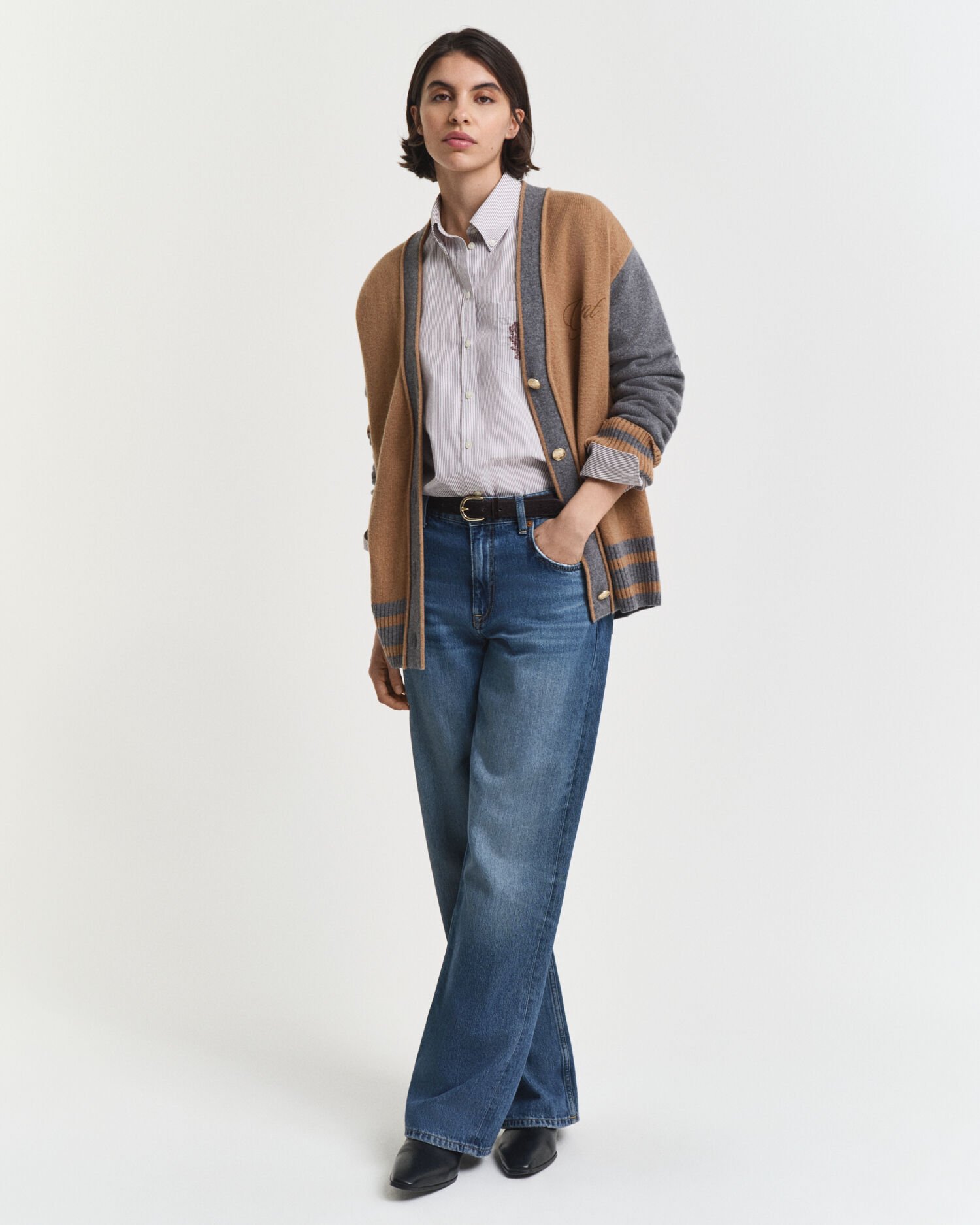 GANT Varsity cardigan med V-hals