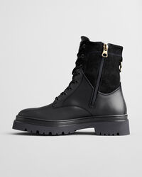 Aligrey læderstøvler med snører