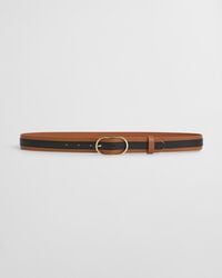 Stribet læderbælte