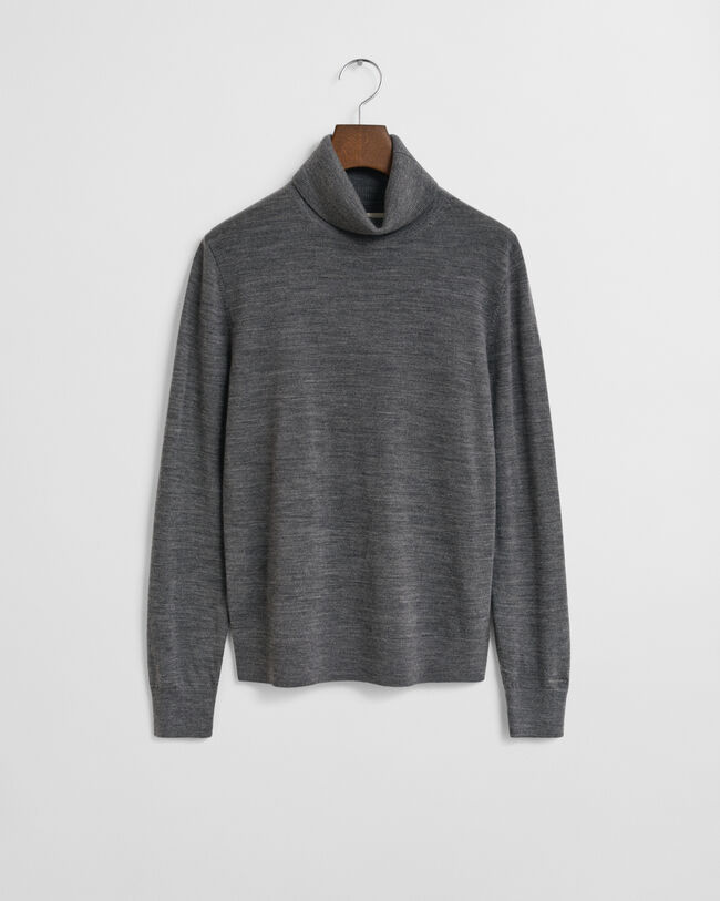 Rullekrave sweater af ekstra fin merinould