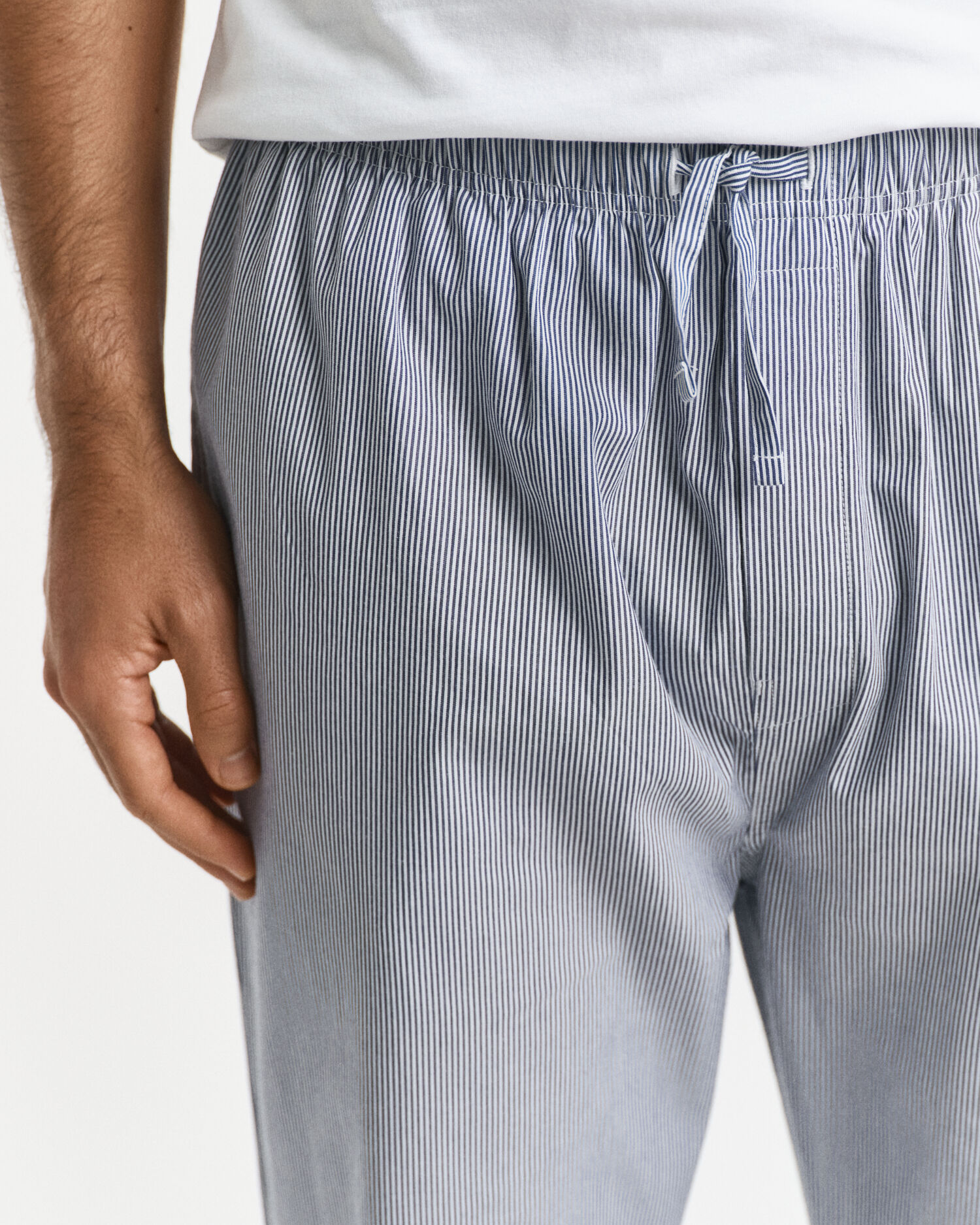 Stribede poplin pyjamasbukser