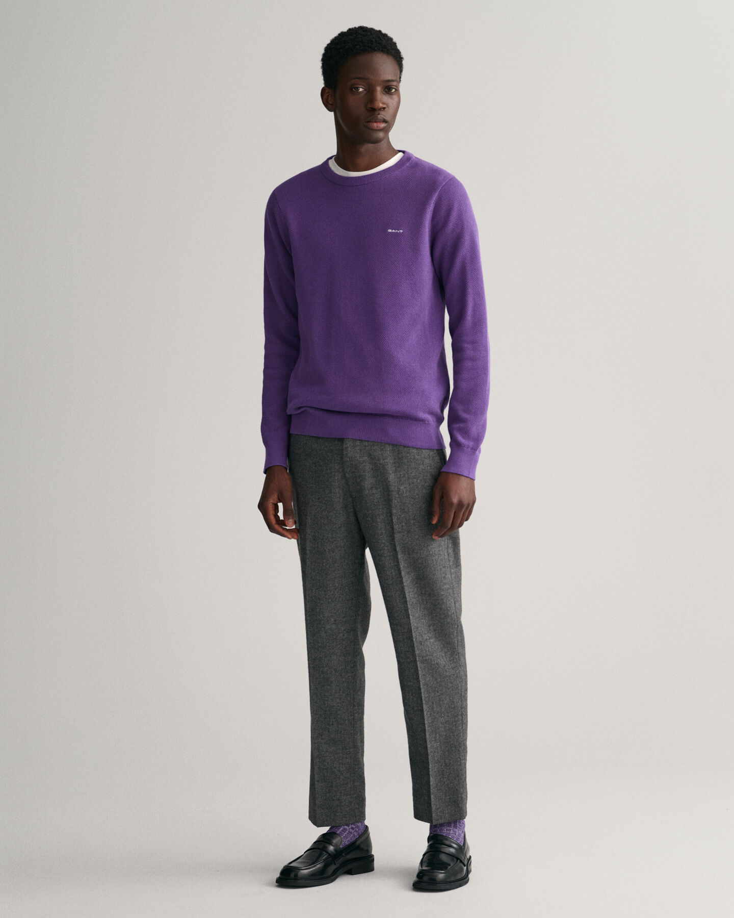 Tilspidsede sildebensmønstrede bukser