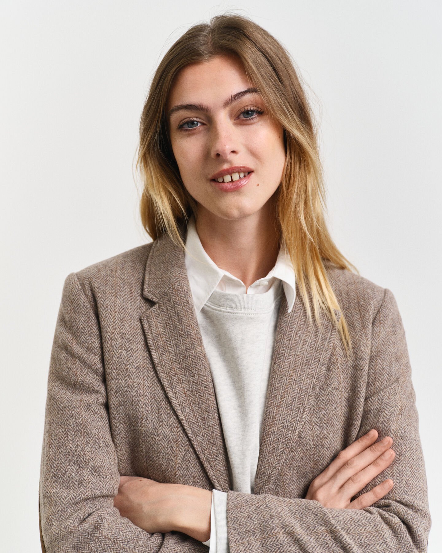 Regular fit kort sildebensmønstret blazer