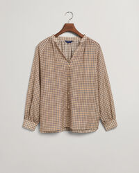 Ternet bluse af bomuld og silke