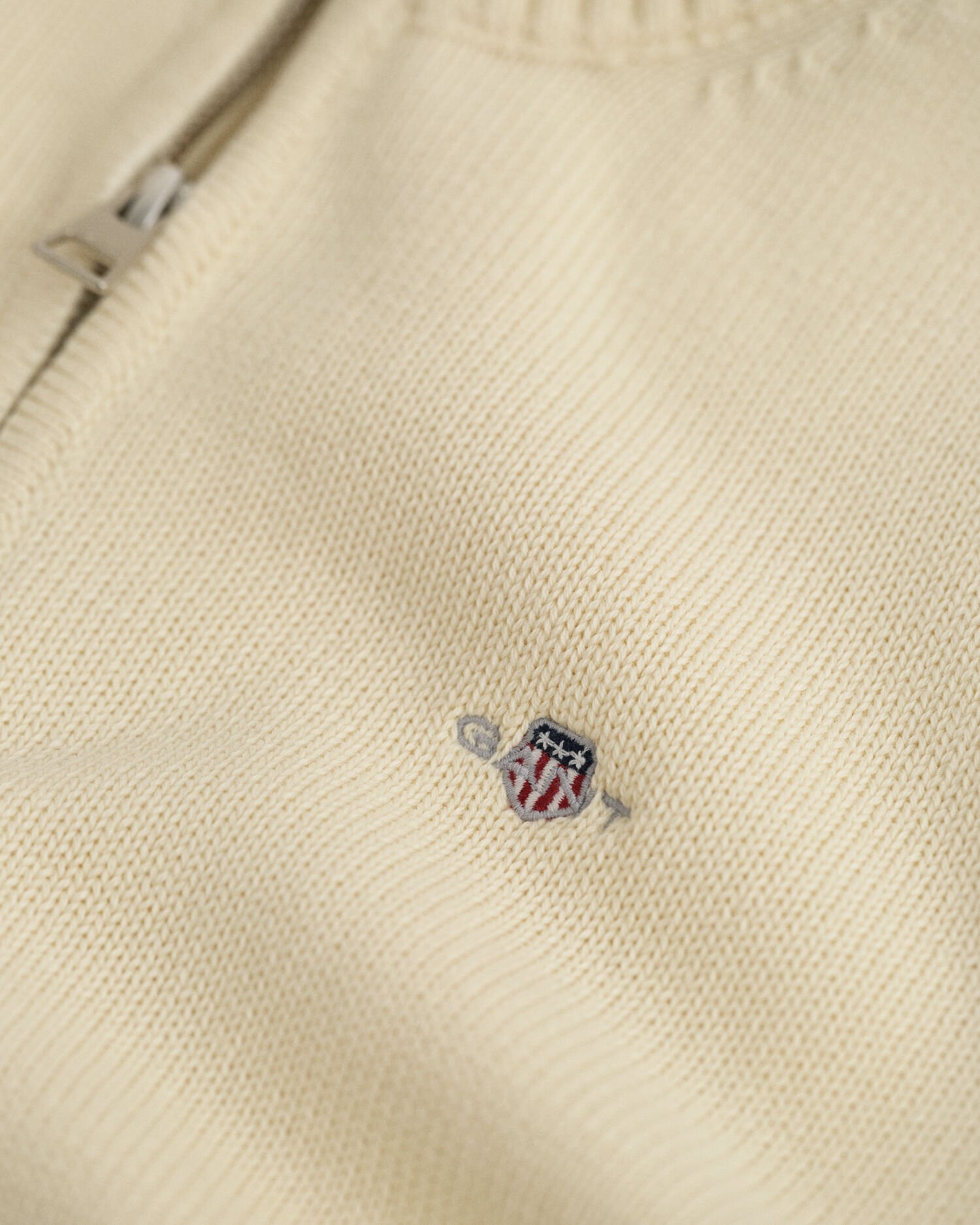 Teens afslappet bomuldssweater med halv lynlås