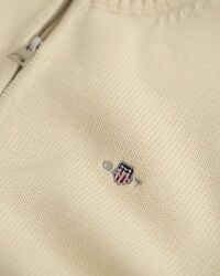 Teens afslappet bomuldssweater med halv lynlås