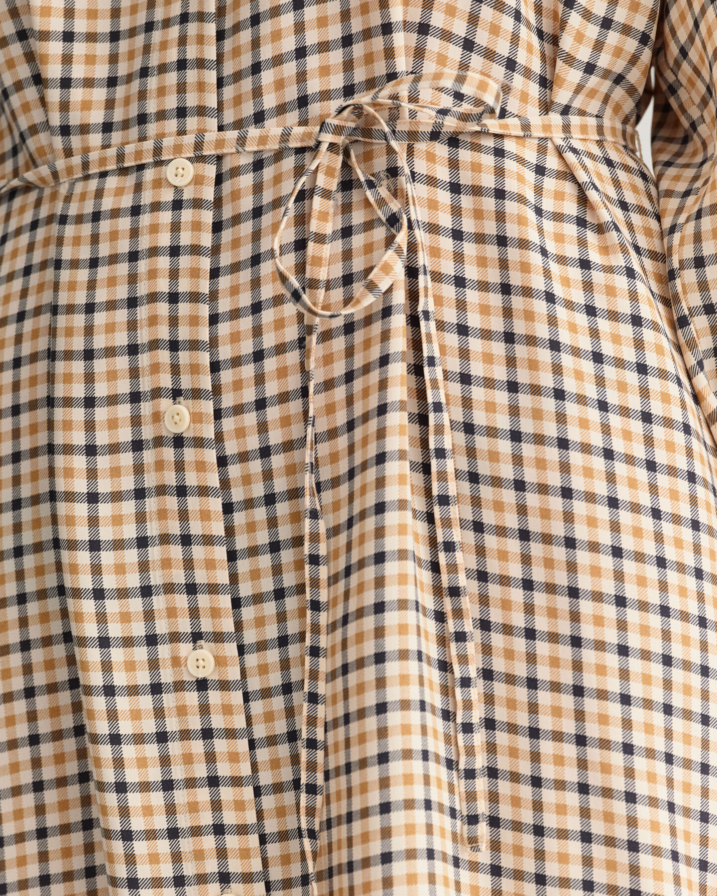 Ternet skjortekjole med st&aring;ende krave