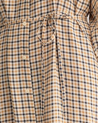 Ternet skjortekjole med st&aring;ende krave