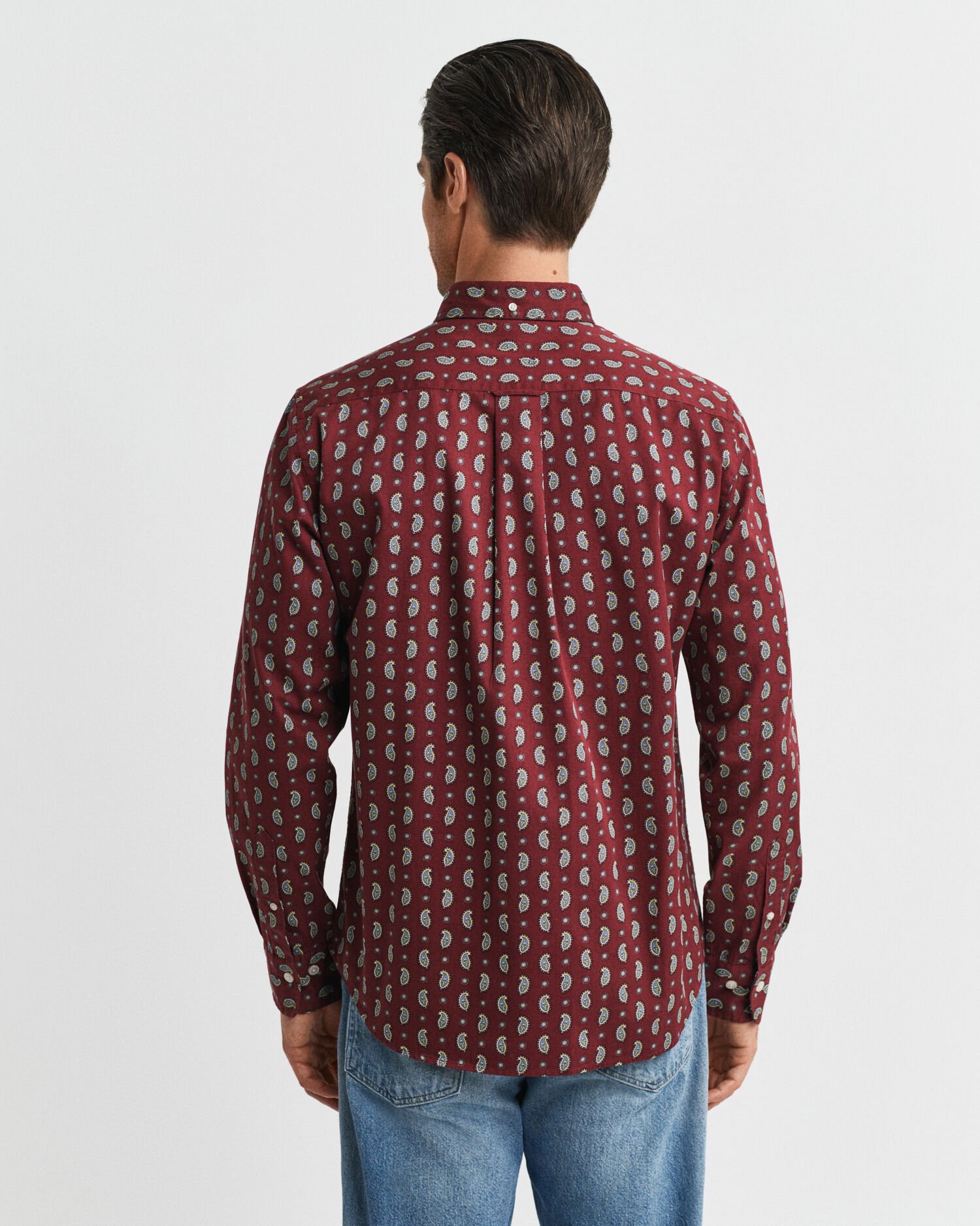 Regular fit twill-skjorte med paisley-tryk