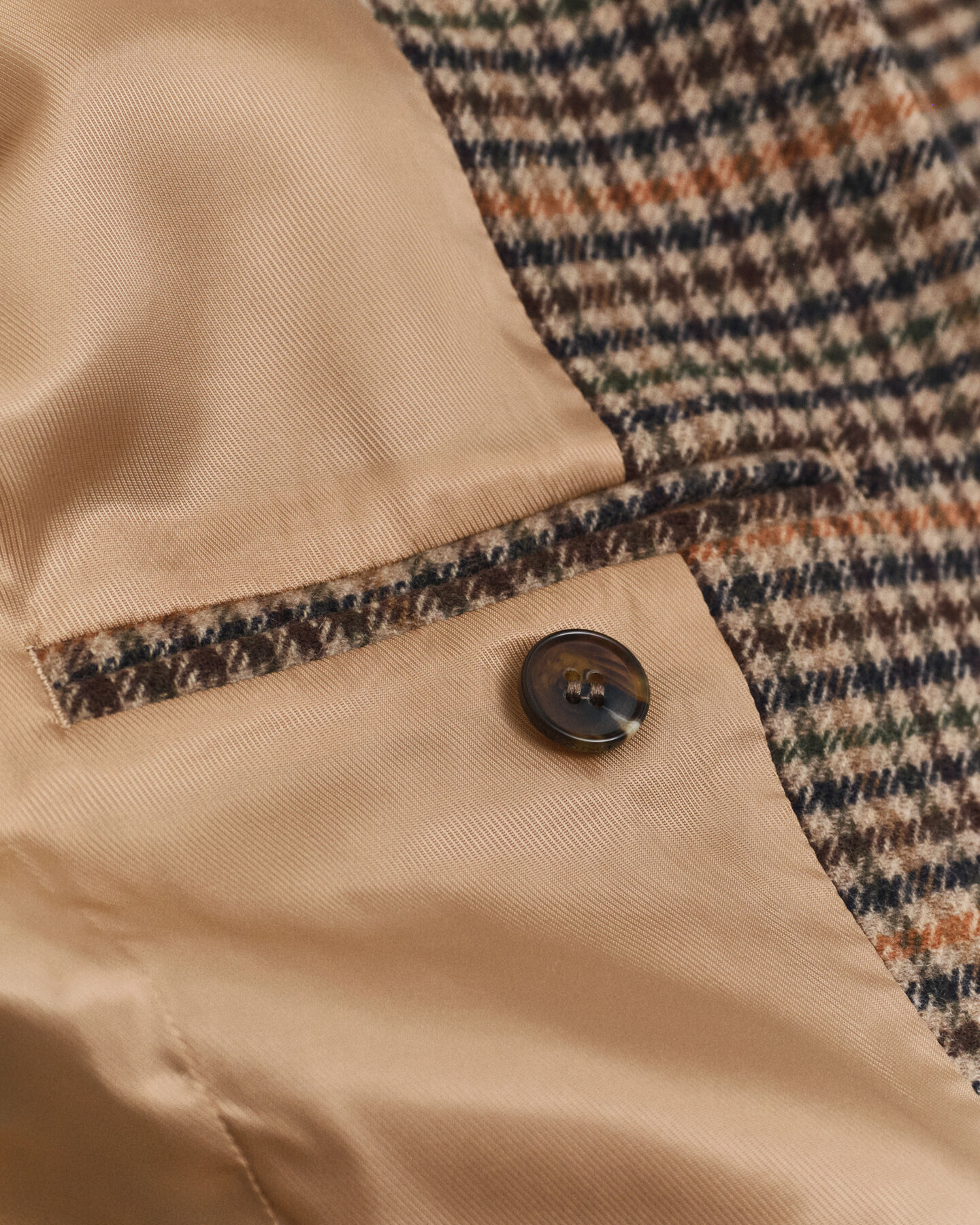 Regular fit houndstooth blazer i uld