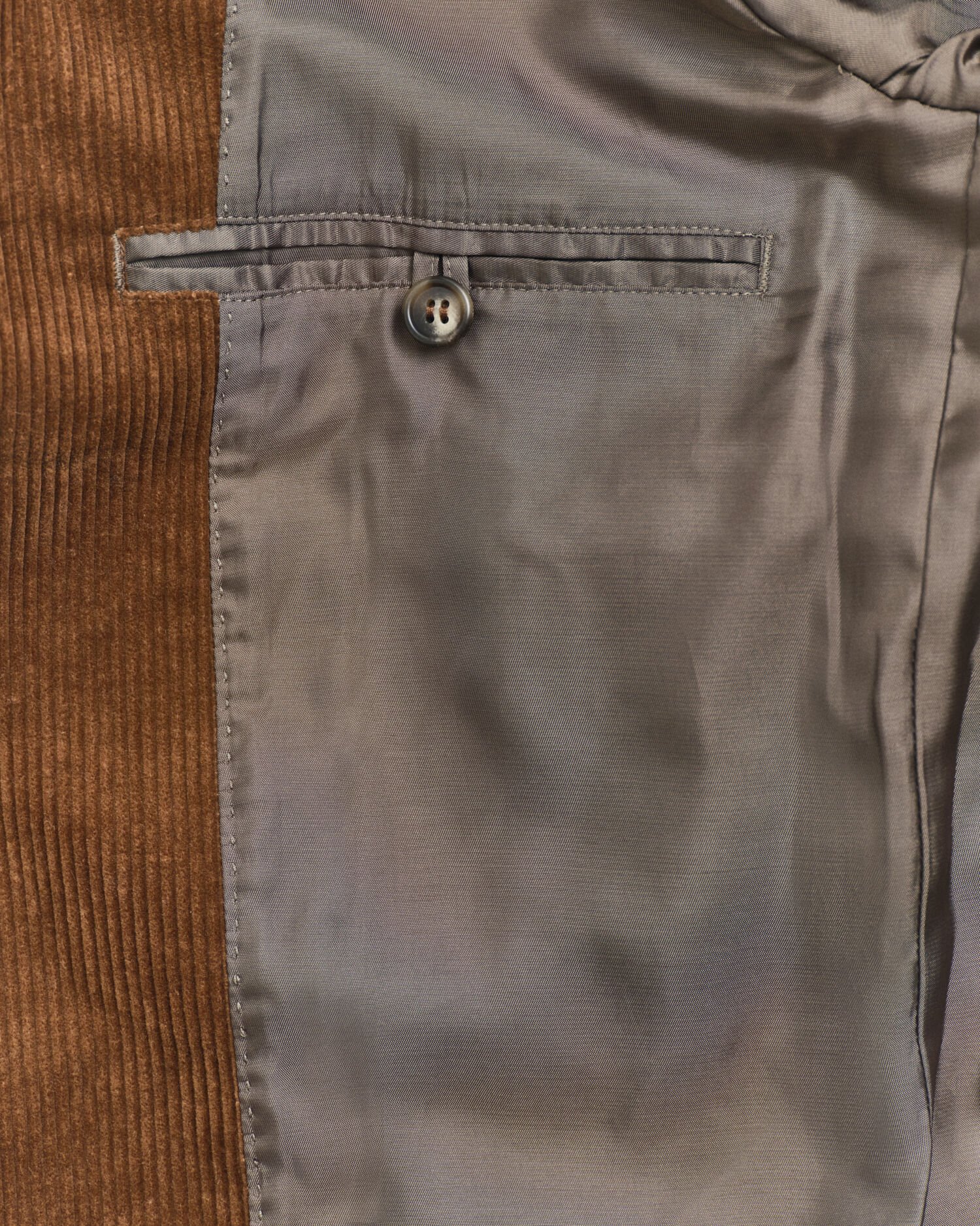 Pufferjakke i jernbanefløjl