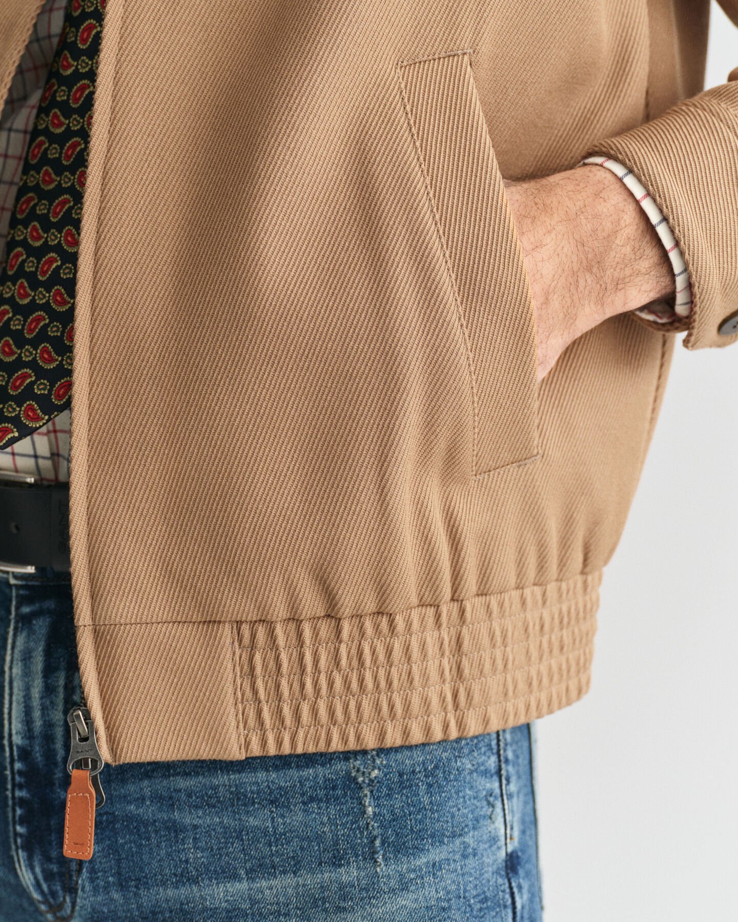 Harrington jakke i uldblanding