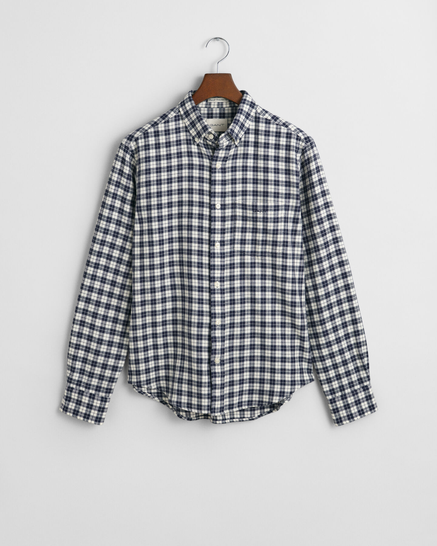 Regular fit ternet flannelskjorte