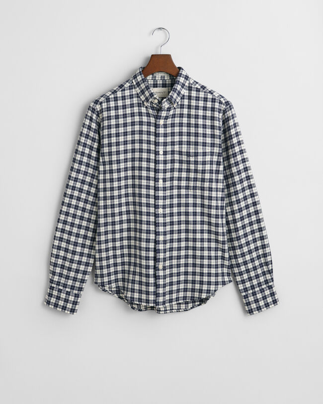 Regular fit ternet flannelskjorte