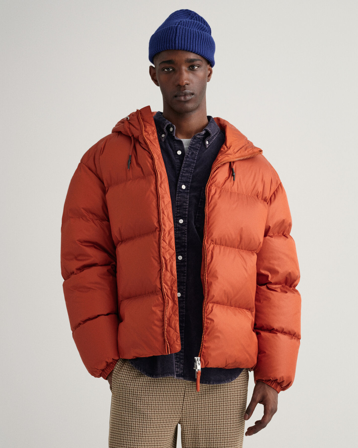 Skinnende pufferjakke