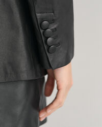 Regular fit læderblazer