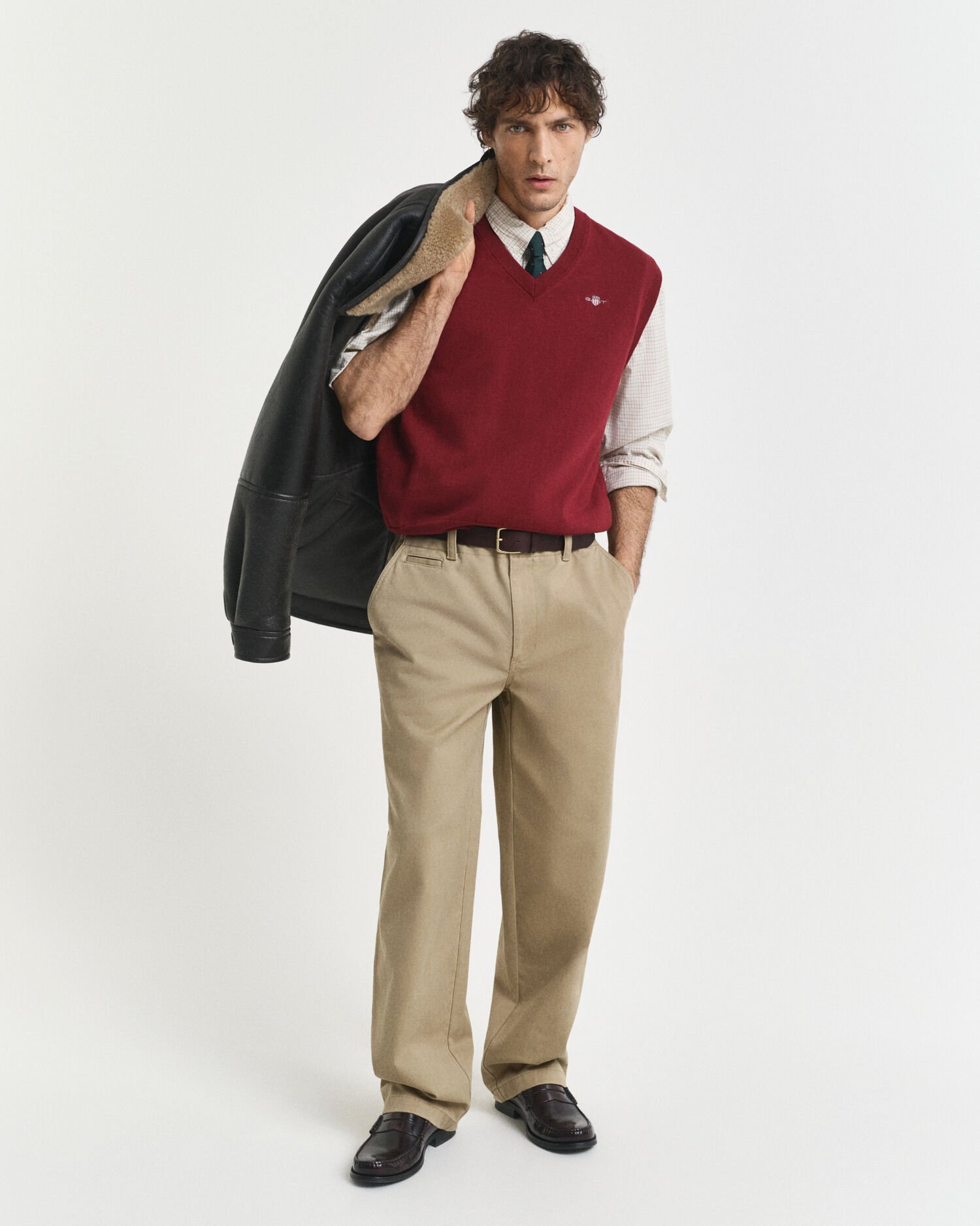 Klassisk vest af bomuld