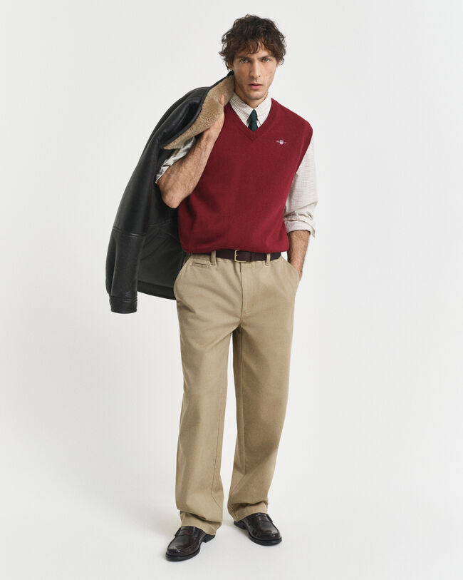 Klassisk vest af bomuld