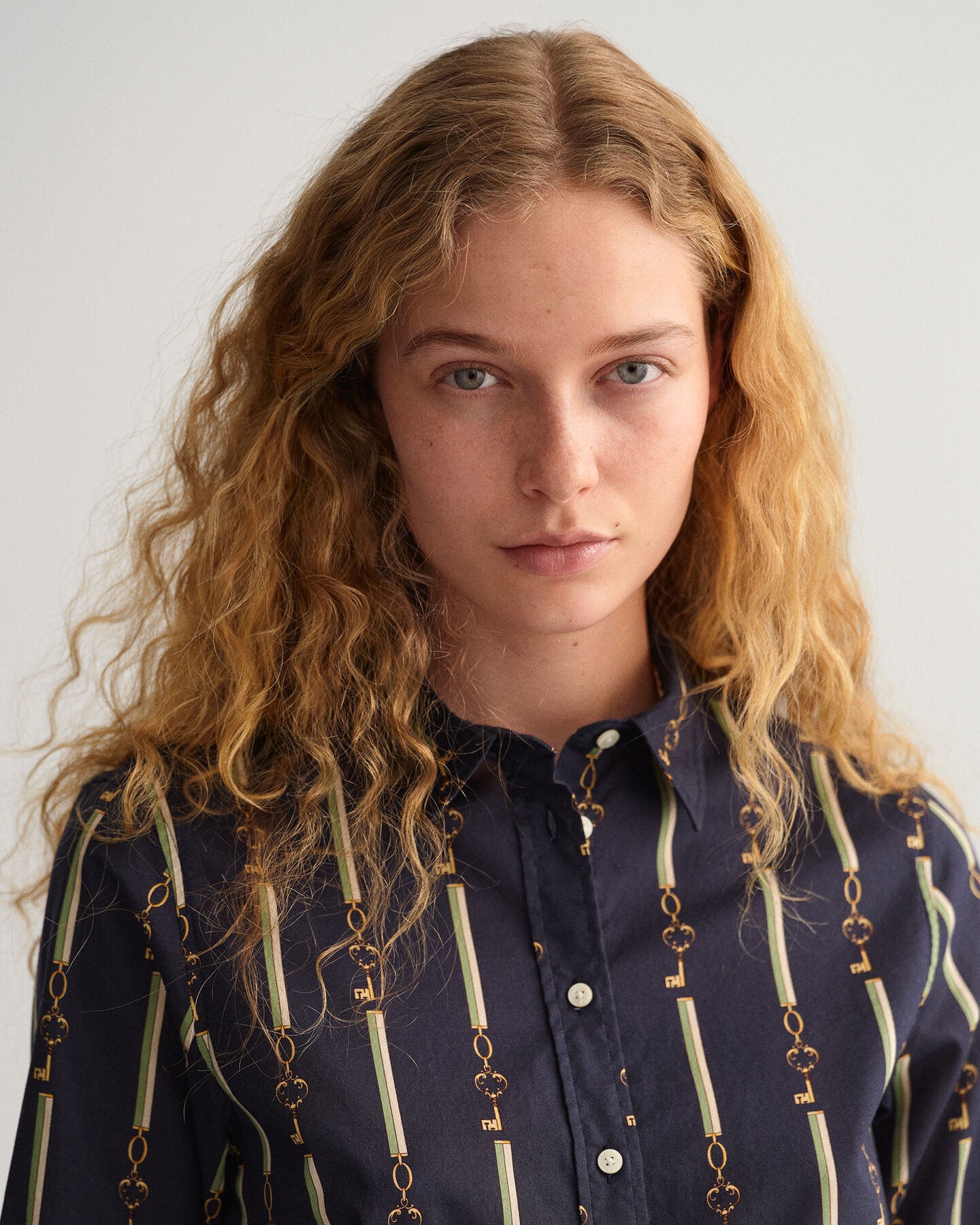 Regular fit American Luxe skjorte af bomuldsvoile