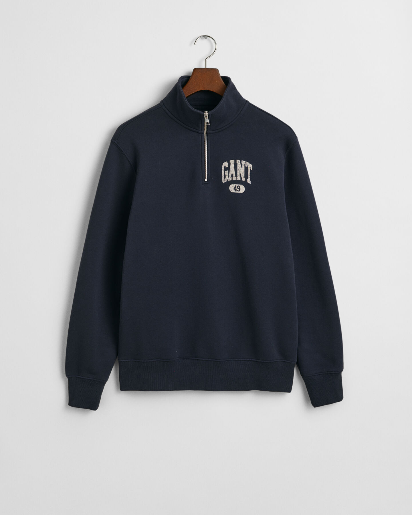 GANT 49 Arch Graphic sweatshirt med halv lynlås