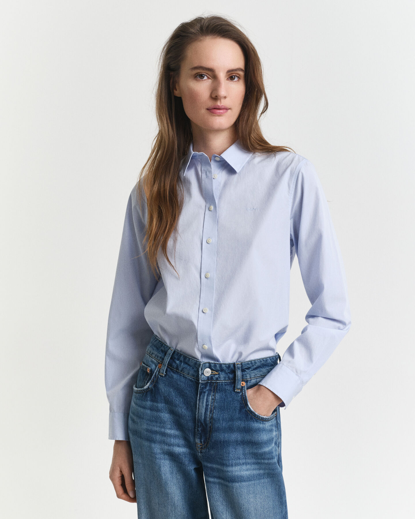 Regular fit klassisk poplin-skjorte