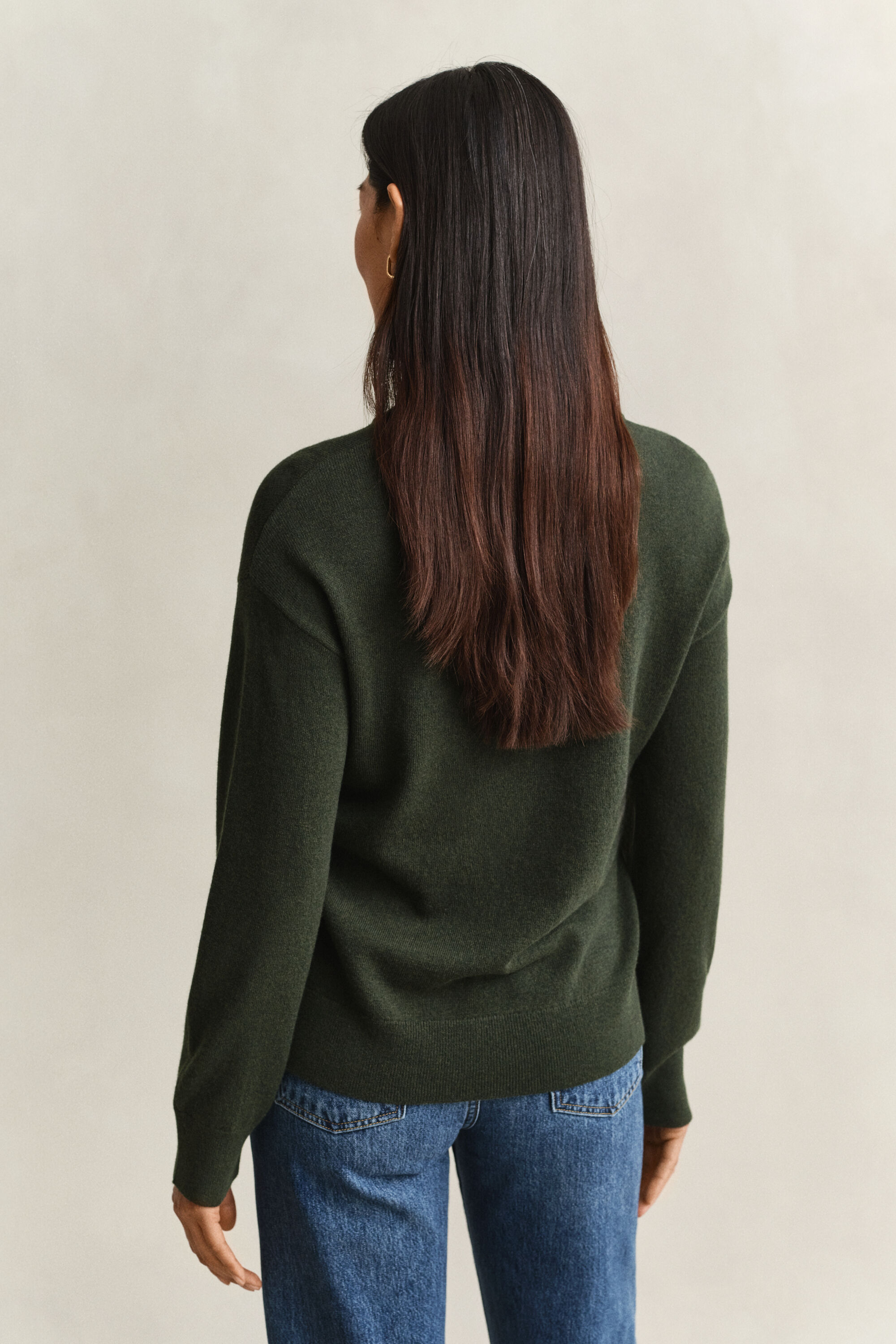 Crewneck sweater i ekstra fin lammeuld
