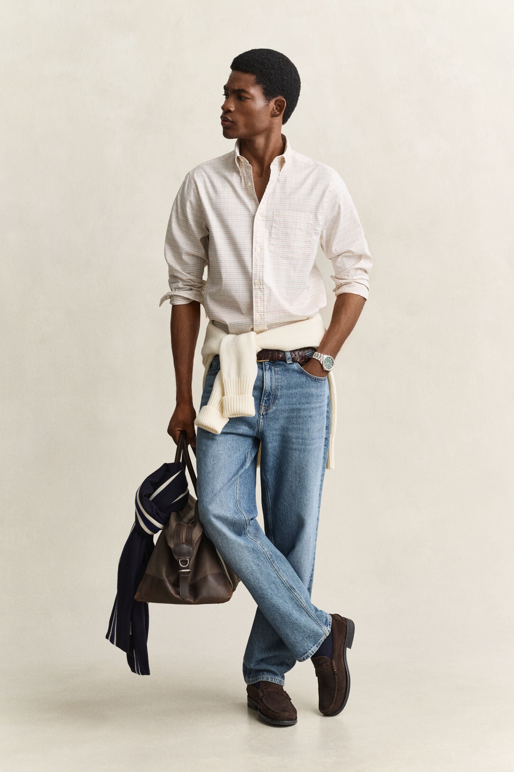 Gant x Yale ternet Oxford skjorte