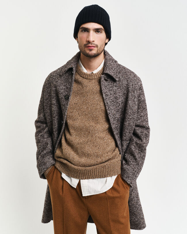 Crewneck sweater med uldnister